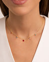 Colar Cascade Colors Banhado a Ouro