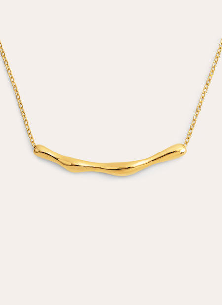 Cane Stainless Steel Gold Necklace