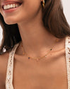 Chic Dancing Stones Necklace, Steel, Gold-Plated