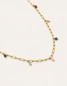 Chic Dancing Stones Necklace, Steel, Gold-Plated