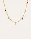 Chic Dancing Stones Necklace, Steel, Gold-Plated