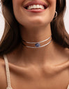 Choker Cianita Aço