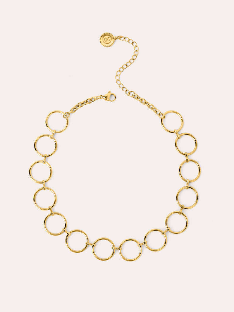 Choker Circles & Circles Acier Plaqué Or