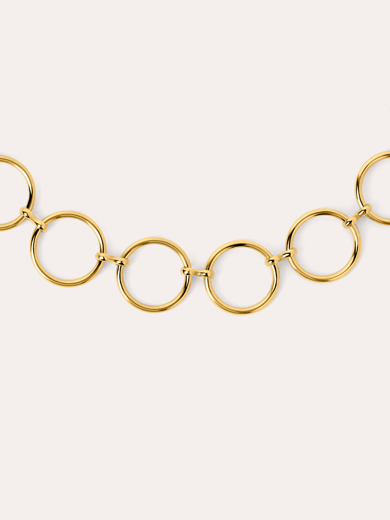 Choker Circles & Circles Acier Plaqué Or