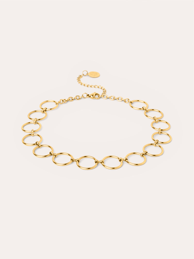 Choker Circles & Circles Acier Plaqué Or