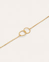 Collar Circles Twist Acero Baño Oro