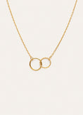 Collier Cercles Twist Acier Plaqué Or