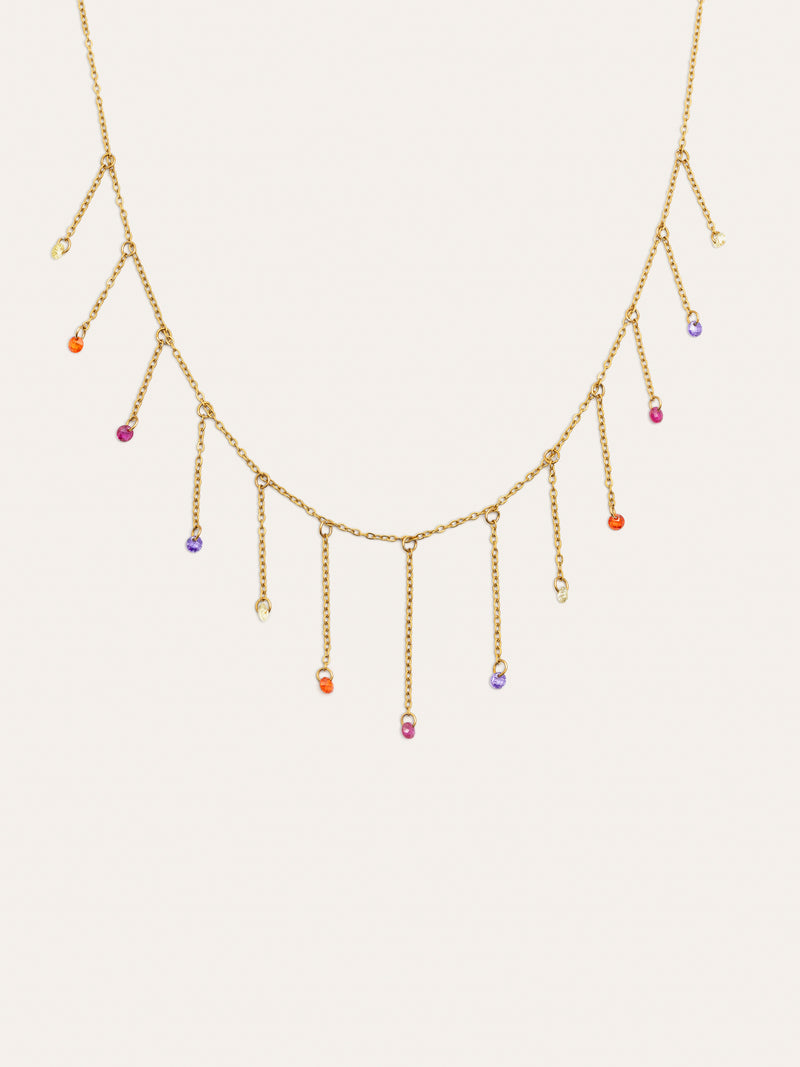 Collar Clea Colors Acero Baño Oro