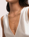 Collana Cleopatra Mini Twist Acciaio Placcato Oro - puesto en modelo
