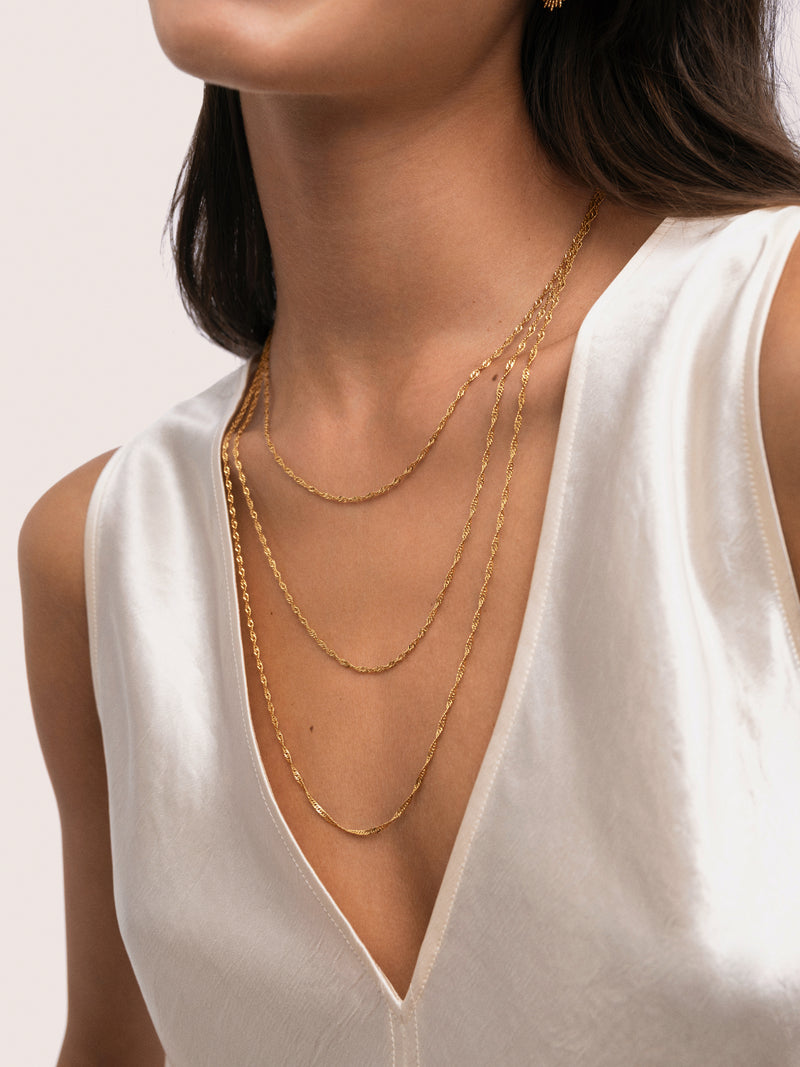 Collana Cleopatra Mini Twist Acciaio Placcato Oro