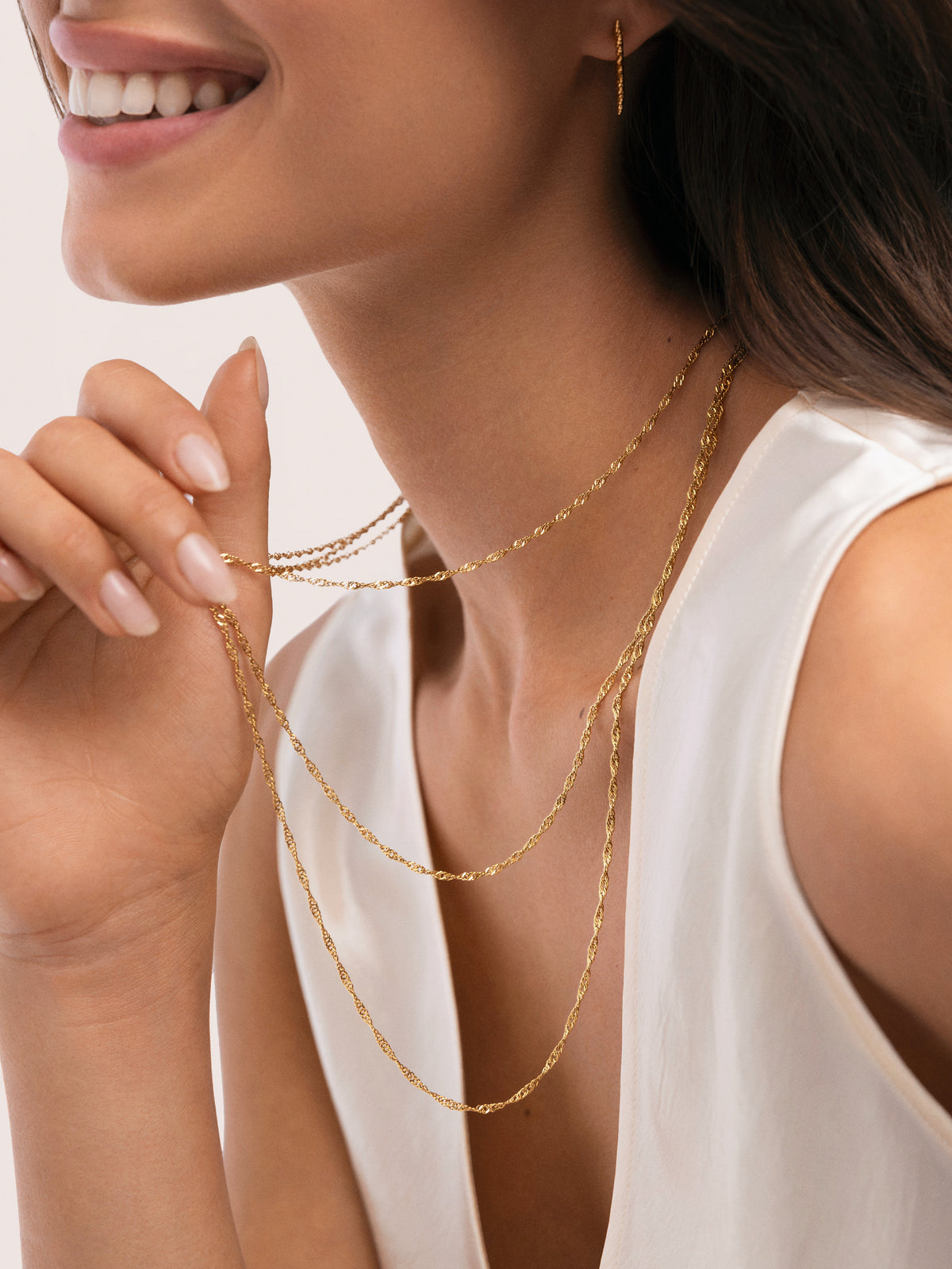 Collana Cleopatra Mini Twist Acciaio Placcato Oro - vista 4