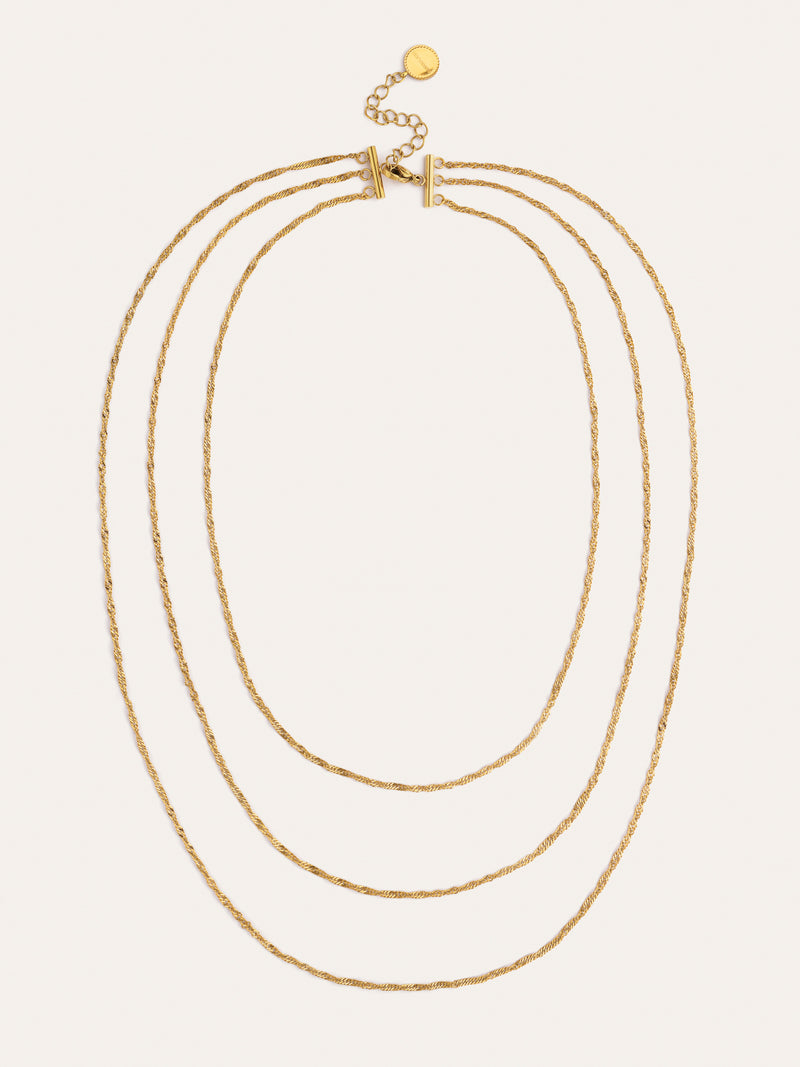 Collana Cleopatra Mini Twist Acciaio Placcato Oro