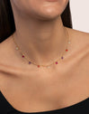 Collar Color Bits Acero Baño Oro