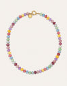 Collar Color Stones Acero Baño Oro