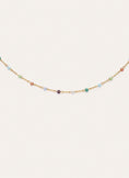 Collar Crystals Colors Acero Baño Oro