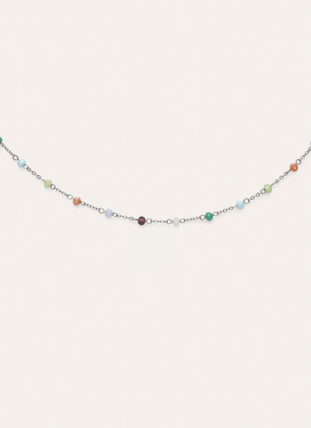 Collar Crystals Colors Acero