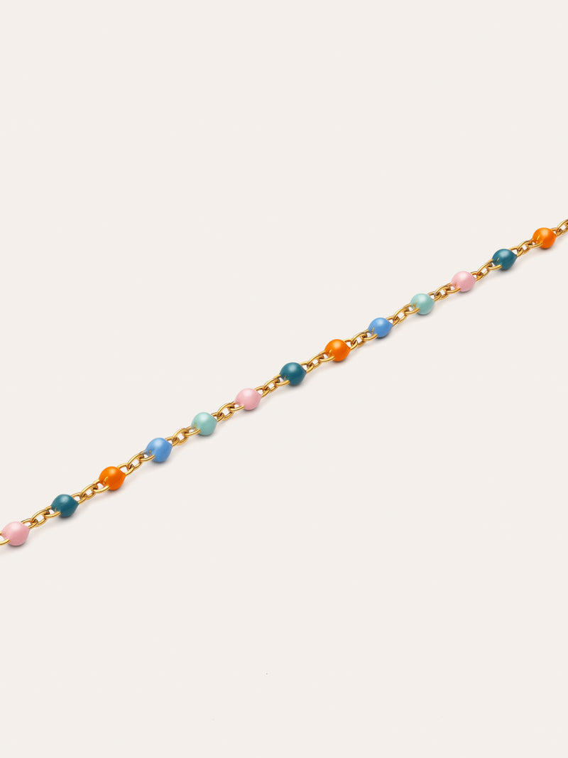 Collar Dots Alpine Enamel Acero Baño Oro