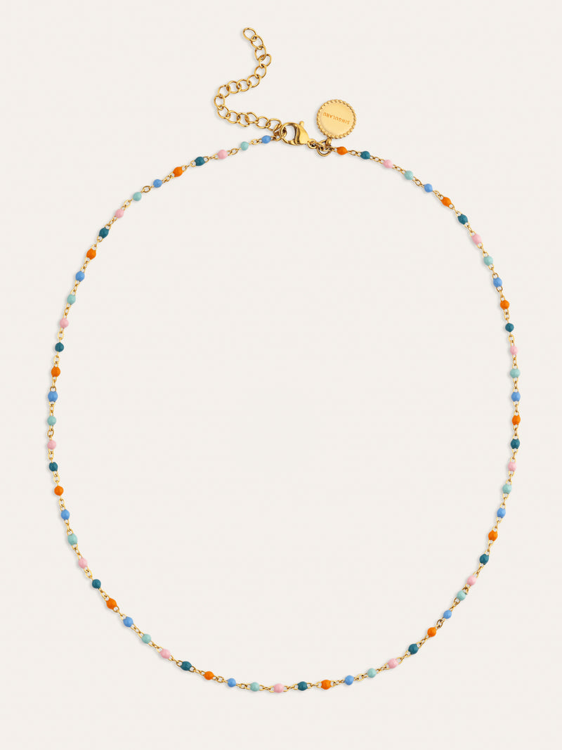 Collar Dots Alpine Enamel Acero Baño Oro