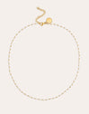 Colar Dots Enamel Blanco Aço Banho de Ouro