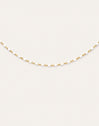 Colar Dots Enamel Blanco Aço Banho de Ouro