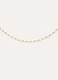 Colar Dots Enamel Blanco Aço Banho de Ouro
