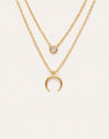 Set van 2 kettingen Spark + Mini Moonset verguld