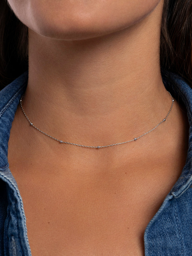 Dots Halskette Silber