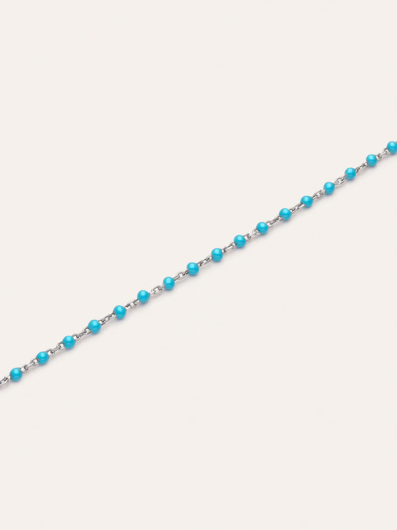 Colar Dots Turquoise Enamel Aço