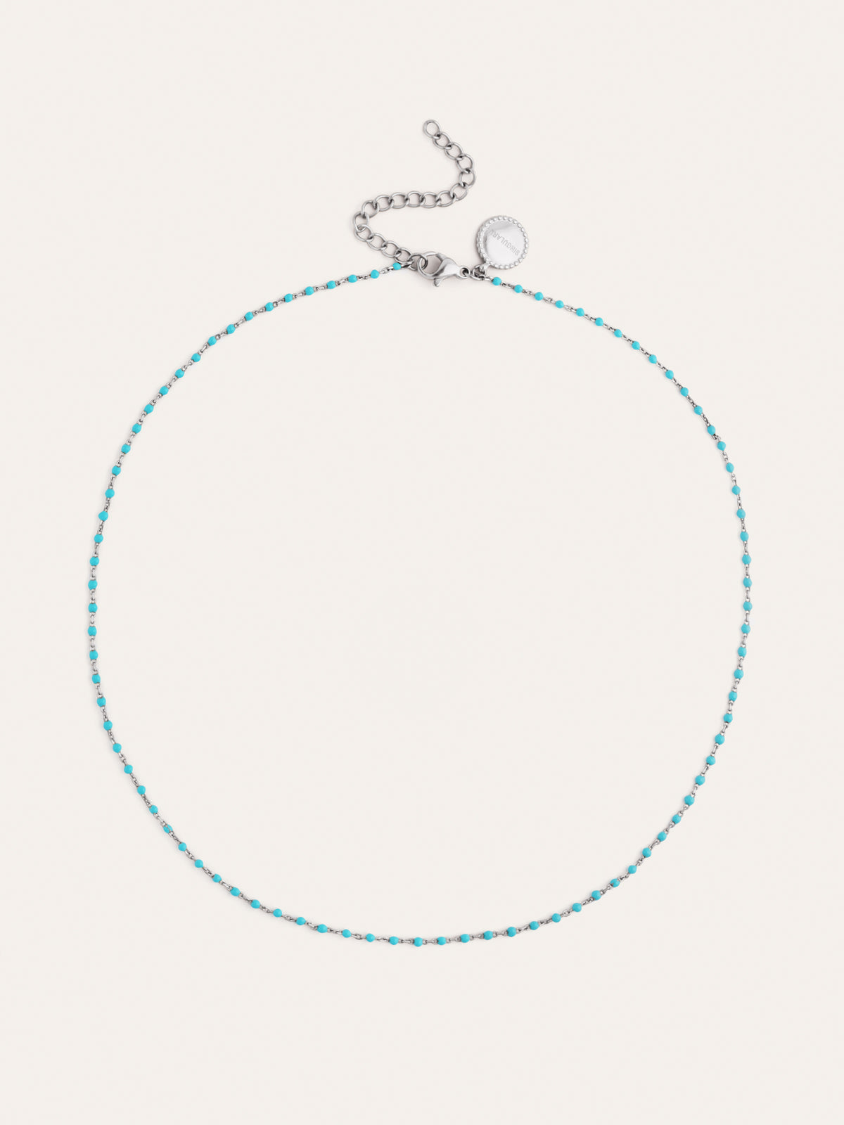 Colar Dots Turquoise Enamel Aço - vista 4