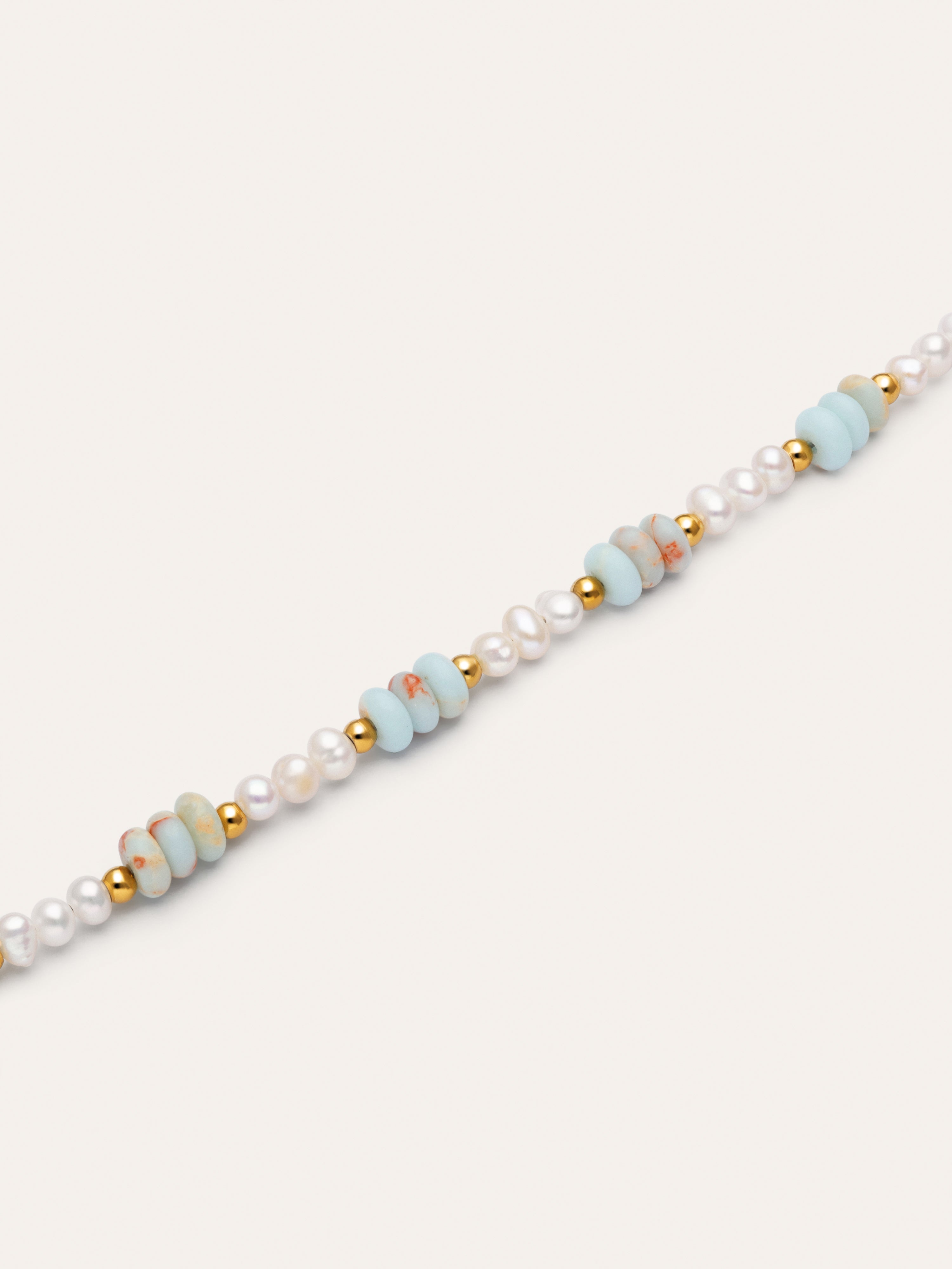 Daylight Pearls Stainless Steel Gold Necklace