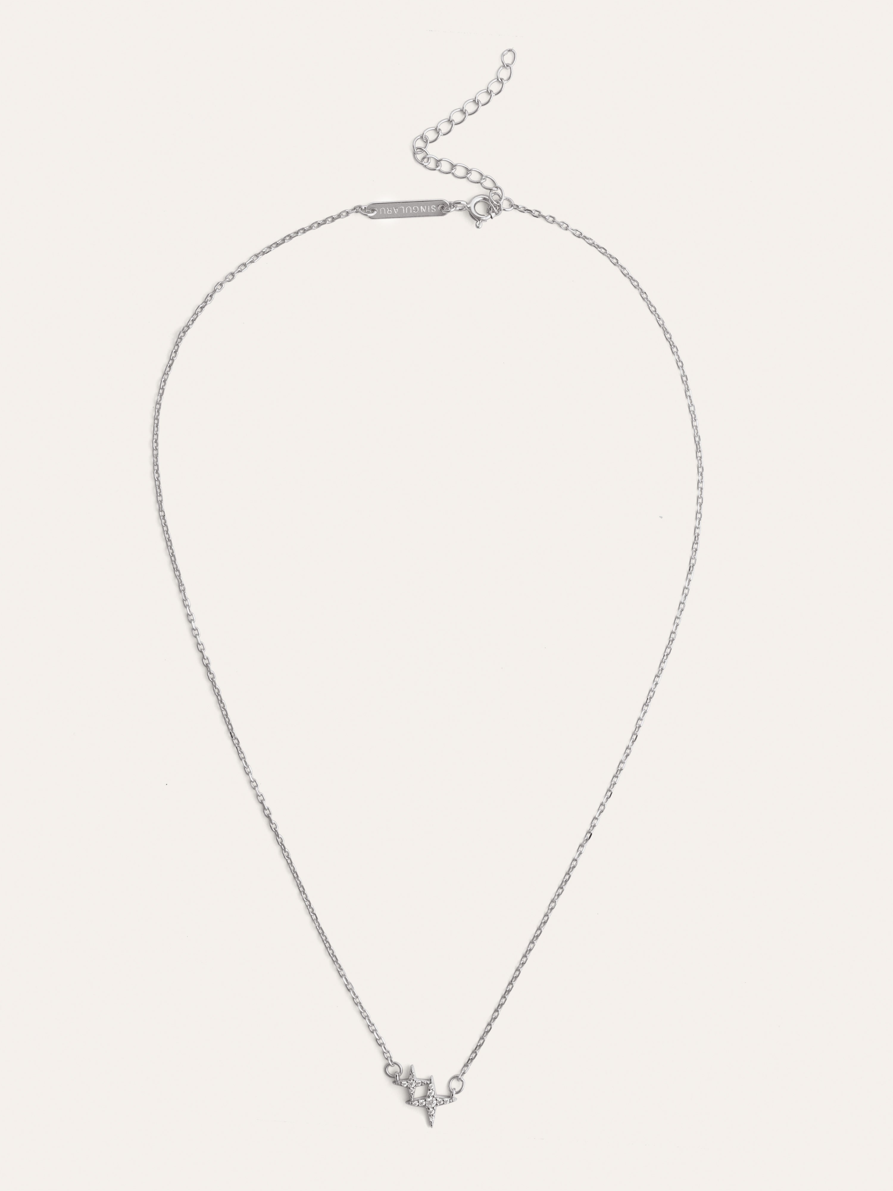 Duo Spark Halskette, Silber