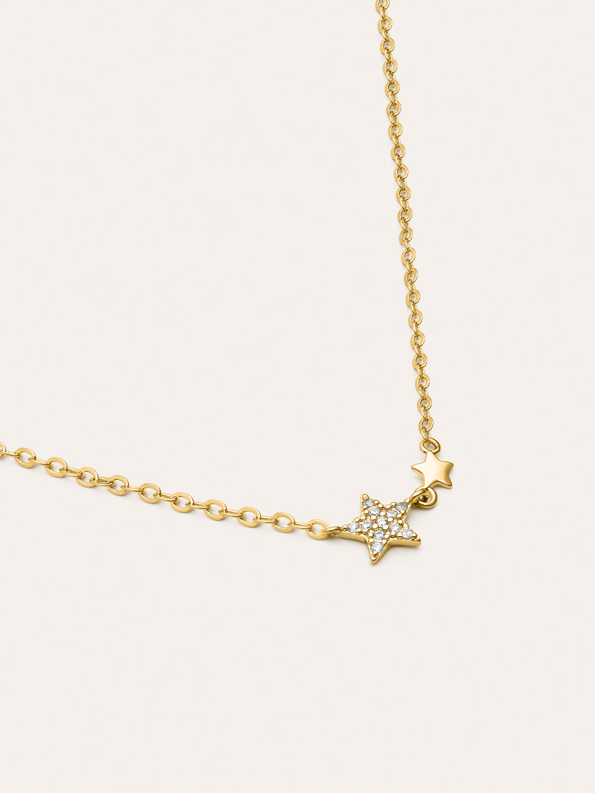 Imagen detalle de Duo Stars ketting met gouden plating