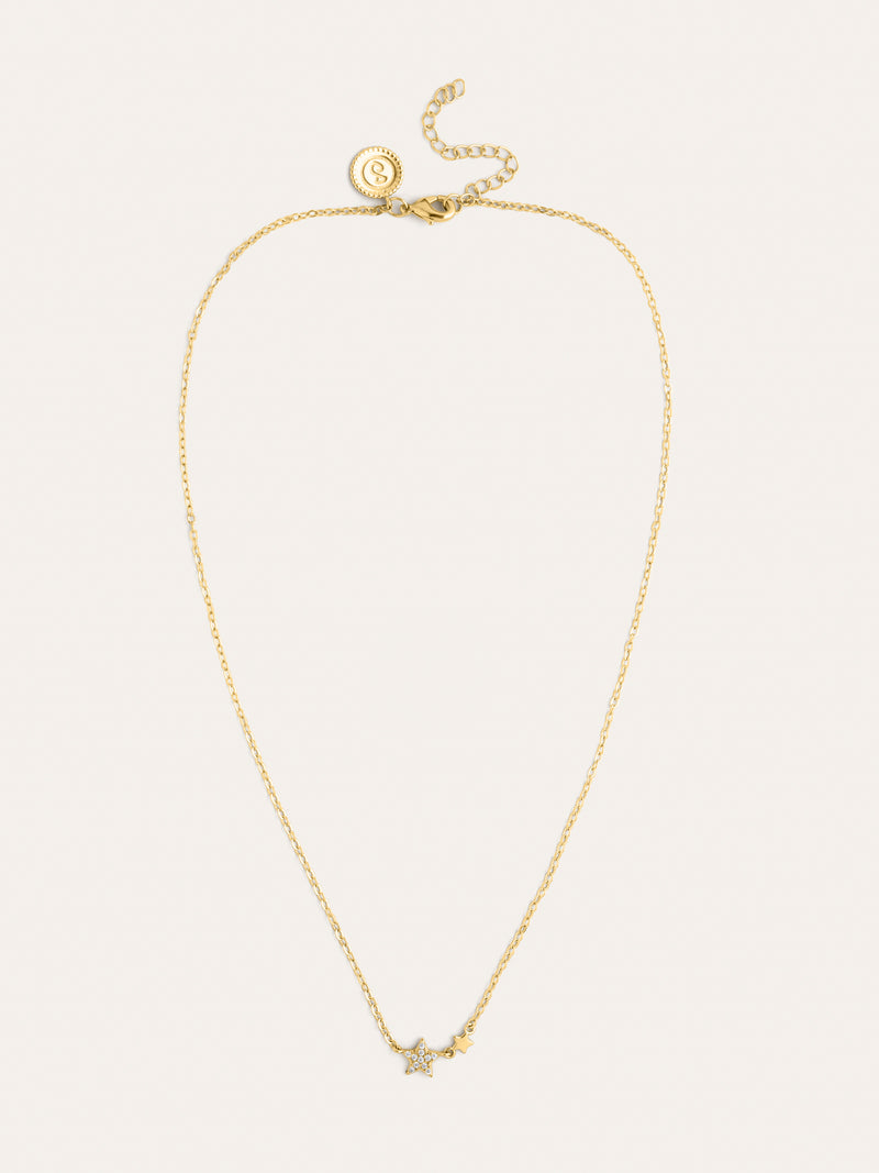 Duo Stars ketting met gouden plating
