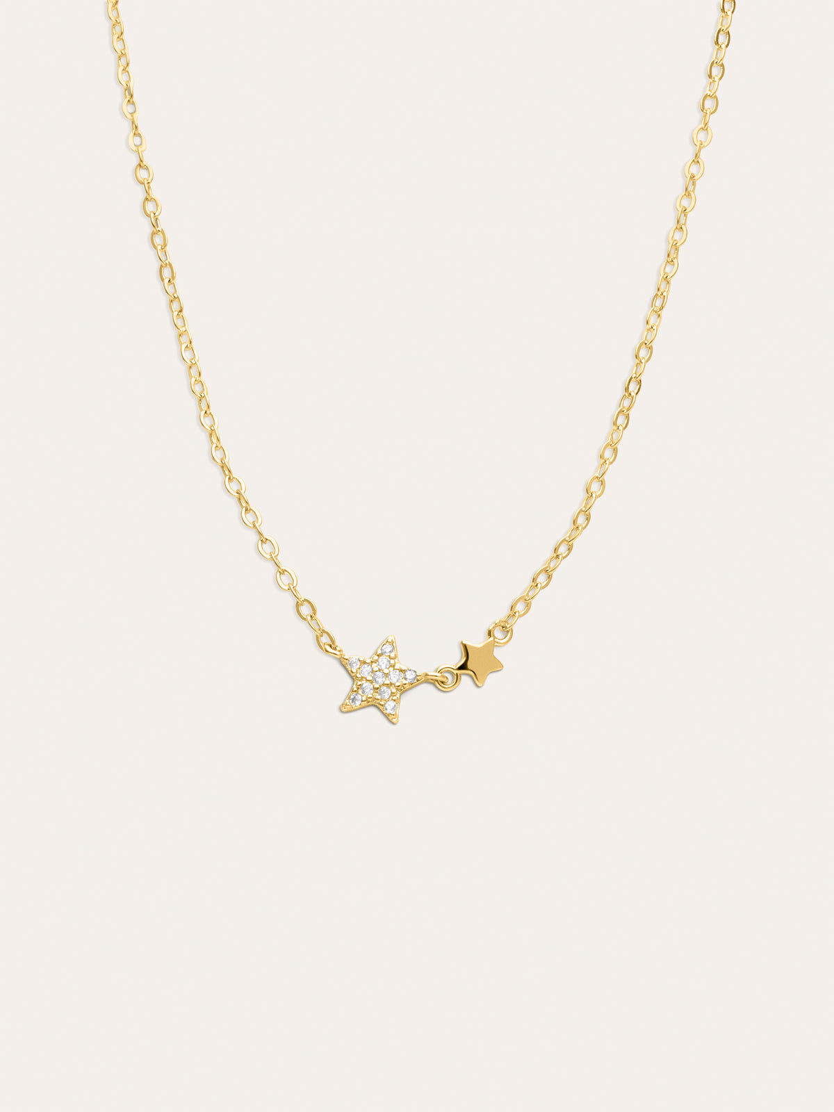 Duo Stars ketting met gouden plating