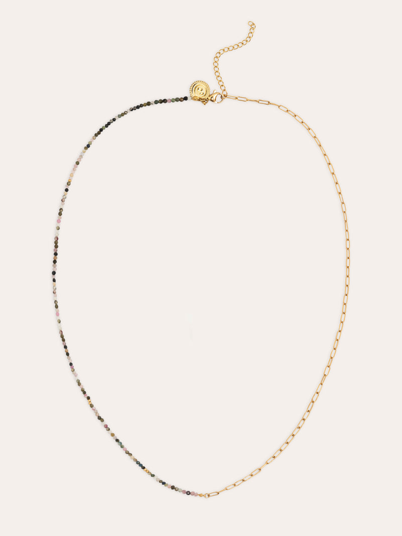 Collar Eloise Long Acero Baño Oro