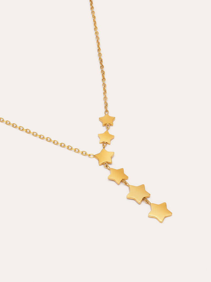 Collana Estela Y Acciaio Placcato Oro