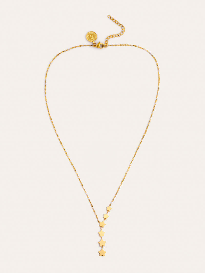 Collana Estela Y Acciaio Placcato Oro