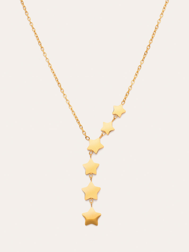 Collana Estela Y Acciaio Placcato Oro