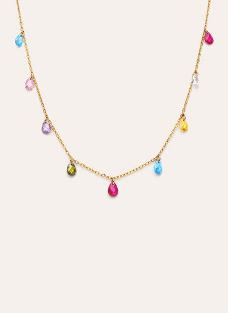 Xiqueta Meua Colors Stainless Steel Gold Necklace