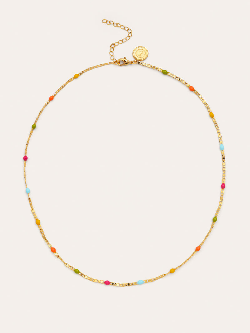 Collar Fine Enamel Colors Baño Oro