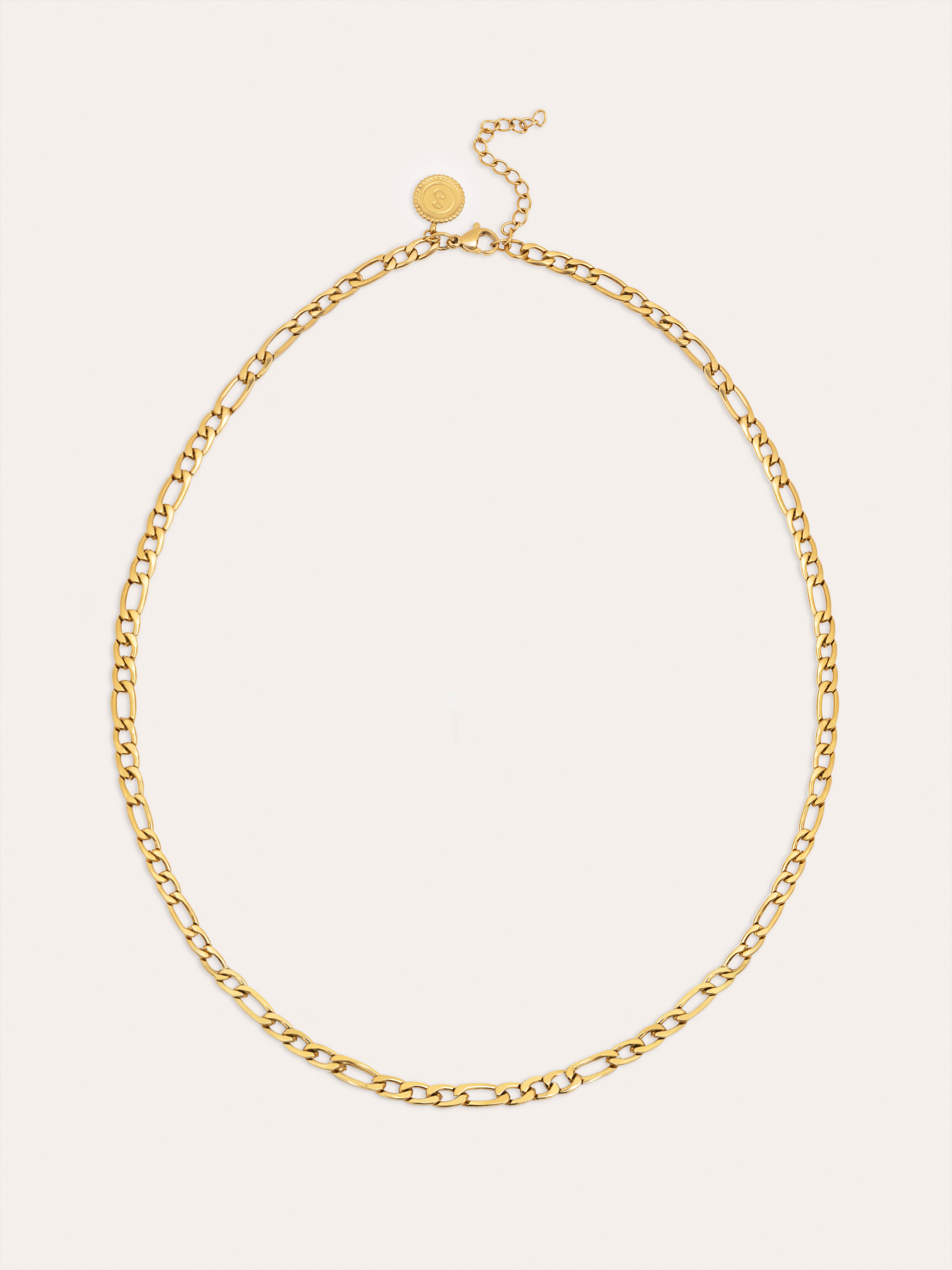 Figaro Stainless Steel Gold Necklace