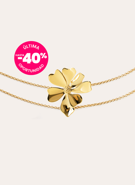 Choker Flower Spring Baño Oro