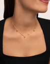 Collar Gotas y Dots Baño Oro