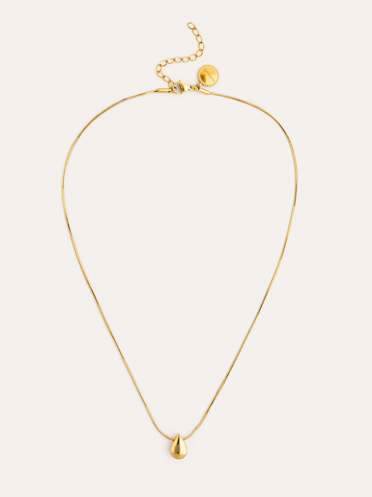 Collana Goccia Drop Acciaio Placcato Oro - vista 4