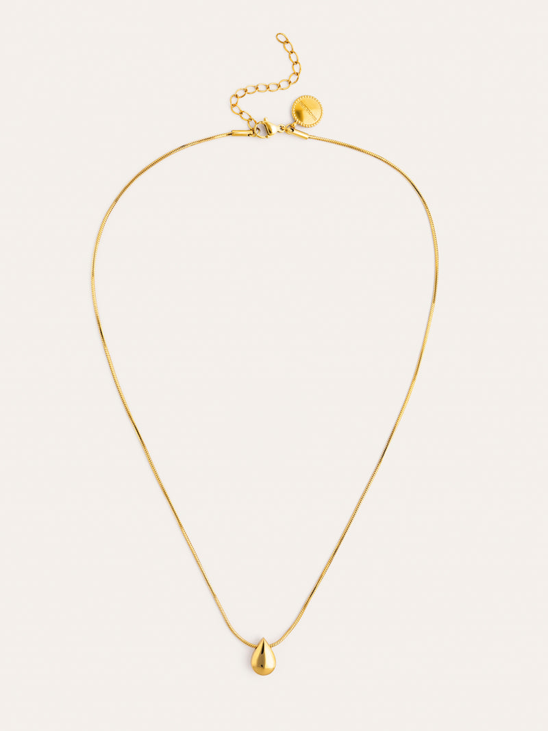 Collana Goccia Drop Acciaio Placcato Oro