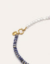 Indigo Pearl Halskette Edelstahl mit 18kt Goldbeschichtung