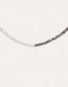 Indigo Pearl Halskette Edelstahl mit 18kt Goldbeschichtung