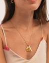 Collier Irida Acier Plaqué Or