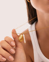 Collier Irida Acier Plaqué Or