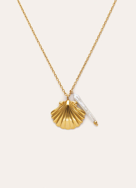 Collier Irida Acier Plaqué Or